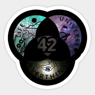 42 The Answer To Life The Universe And Everything Sticker